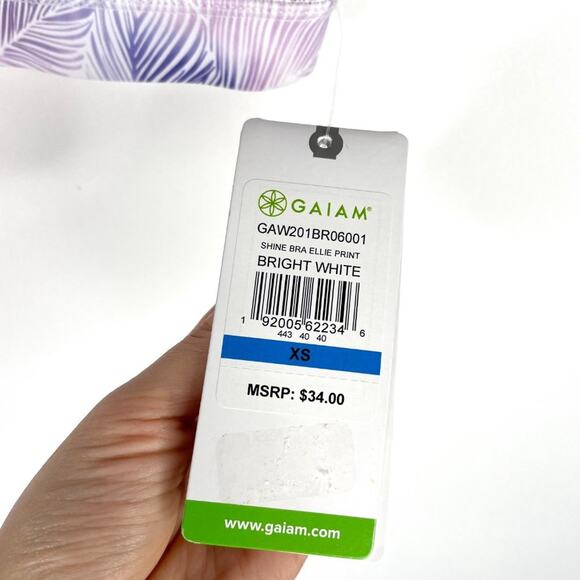 NWT Gaiam Ellie Print Shine Bra XS - Picture 4 of 10